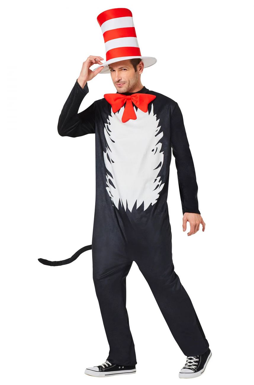 DELUXE DR. SEUSS CAT IN THE HAT COSTUME FOR ADULTS