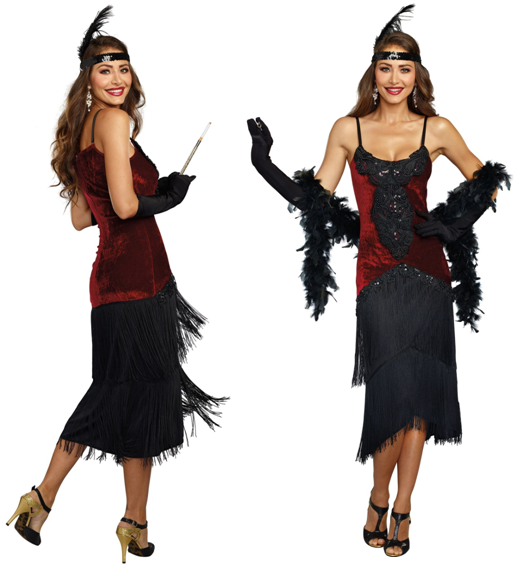 SEXY MILLION DOLLAR BABY FLAPPER COSTUME FOR WOMEN