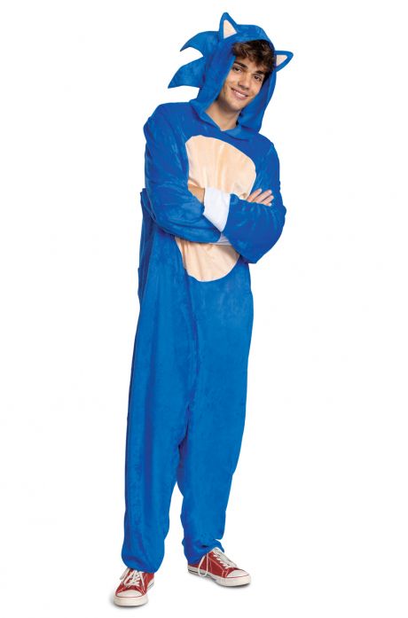 DELUXE SONIC THE HEDGEHOG ADULT ONESIE COSTUME