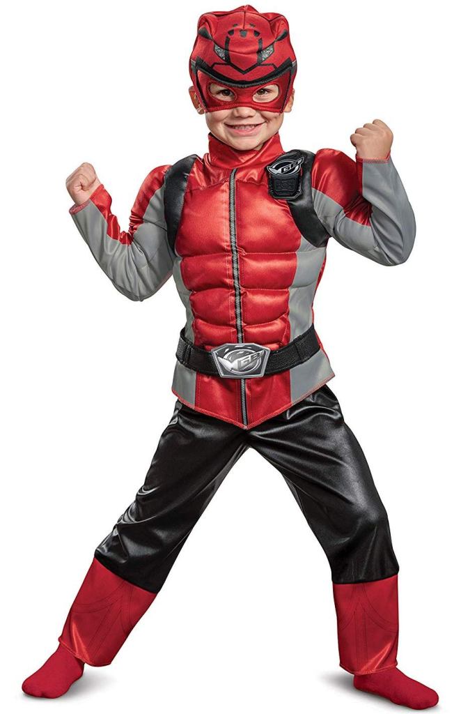 MUSCLE RED POWER RANGER COSTUME FOR BOYS