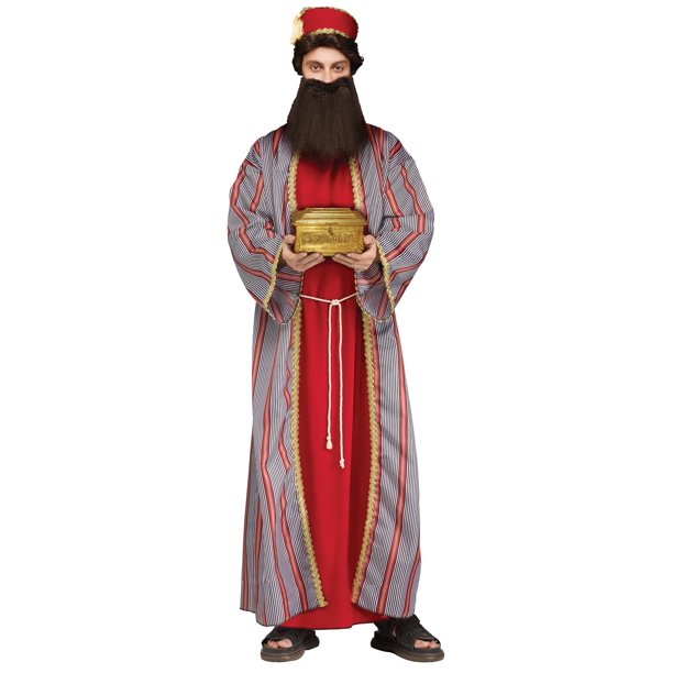 RED WISE MAN MAGI COSTUME FOR MEN