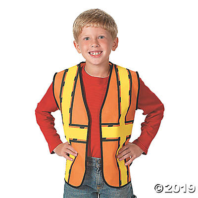 CONSTRUCTION WORKER COSTUME VEST FOR KIDS