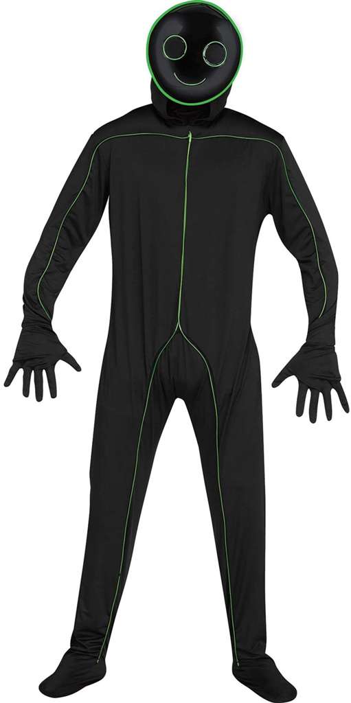 EL GLOW STICK MAN FIGURE COSTUME FOR ADULTS