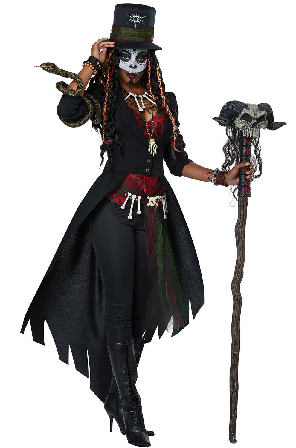 VOODOO MAGIC WITCH DOCTOR COSTUME FOR WOMEN