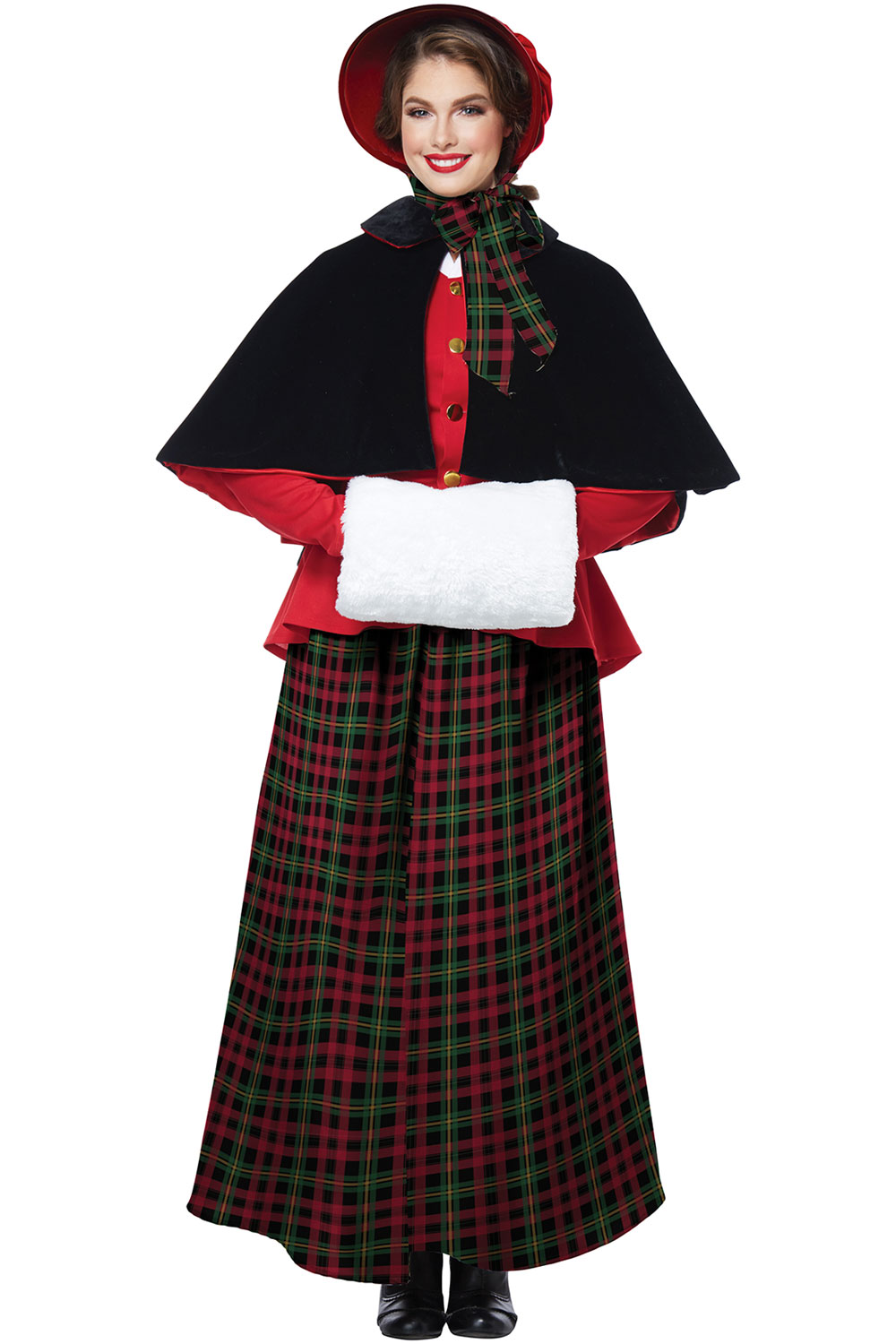 CHRISTMAS HOLIDAY CAROLER COSTUME FOR WOMEN