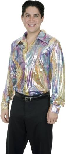 RAINBOW LAME DISCO SHIRT