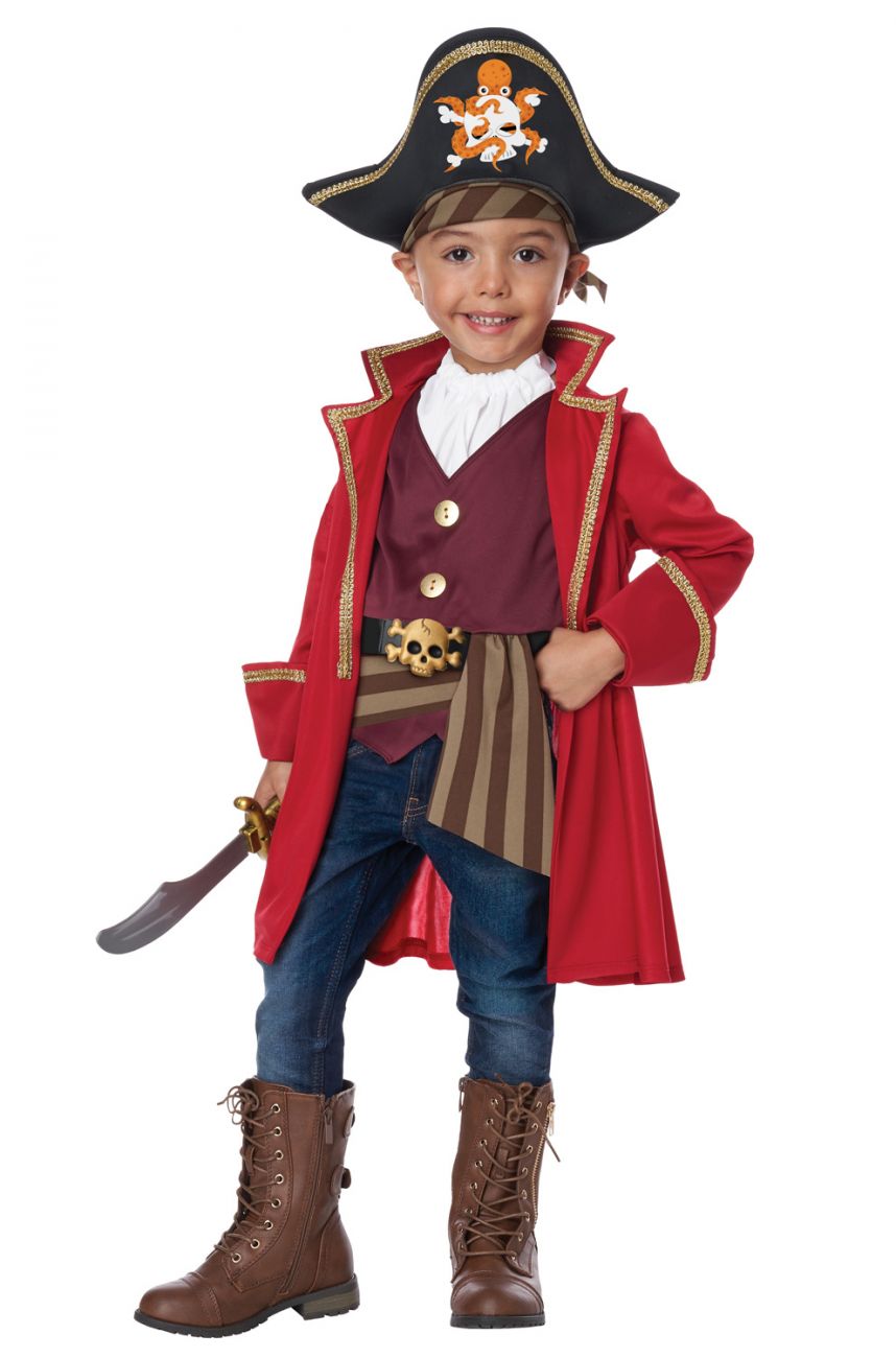 CAP'N SHORTY PIRATE COSTUME FOR TODDLER BOYS