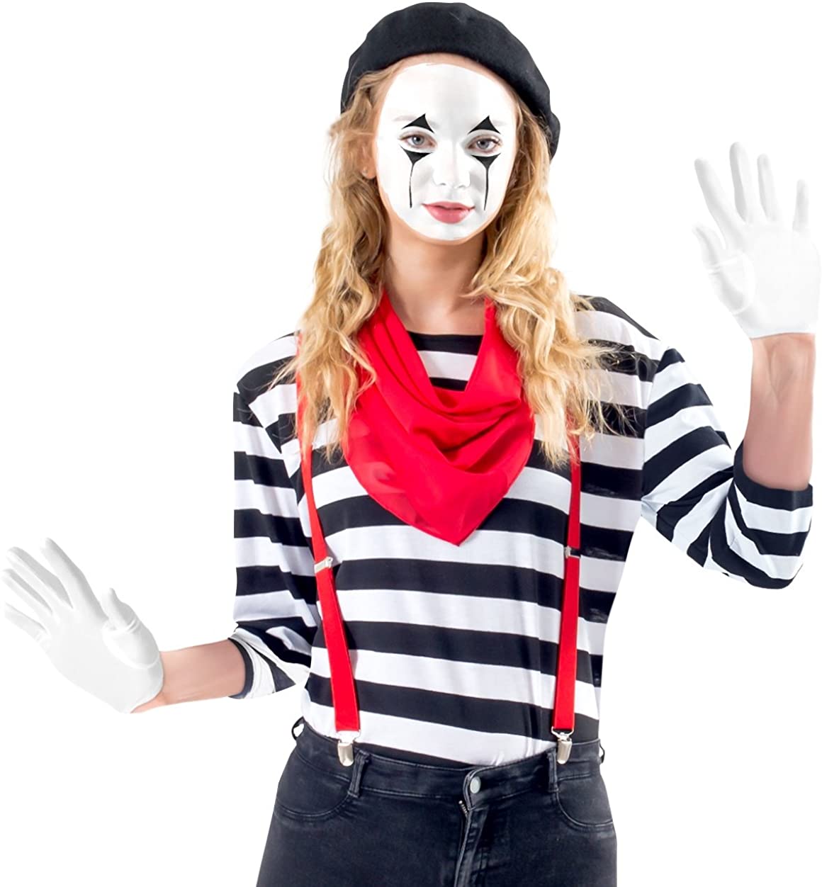 FEMALE MIME SET COSTUME SET FOR WOMEN