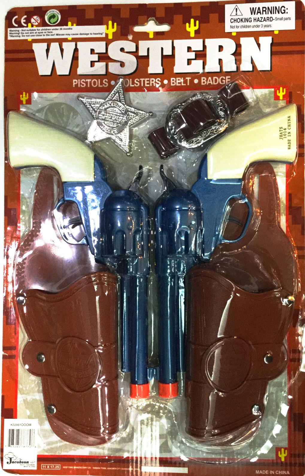 WESTERN COWBOY PISTOL HOLSTER BADGE SET