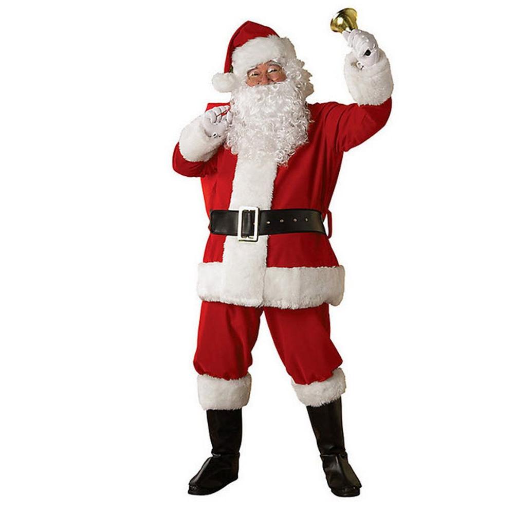 REGAL PLUSH PLUS SIZE SANTA COSTUME SUIT FOR MEN