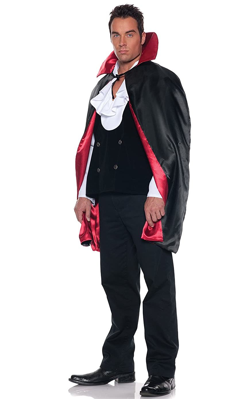 44" BLACK/RED REVERSIBLE ADULT CAPE