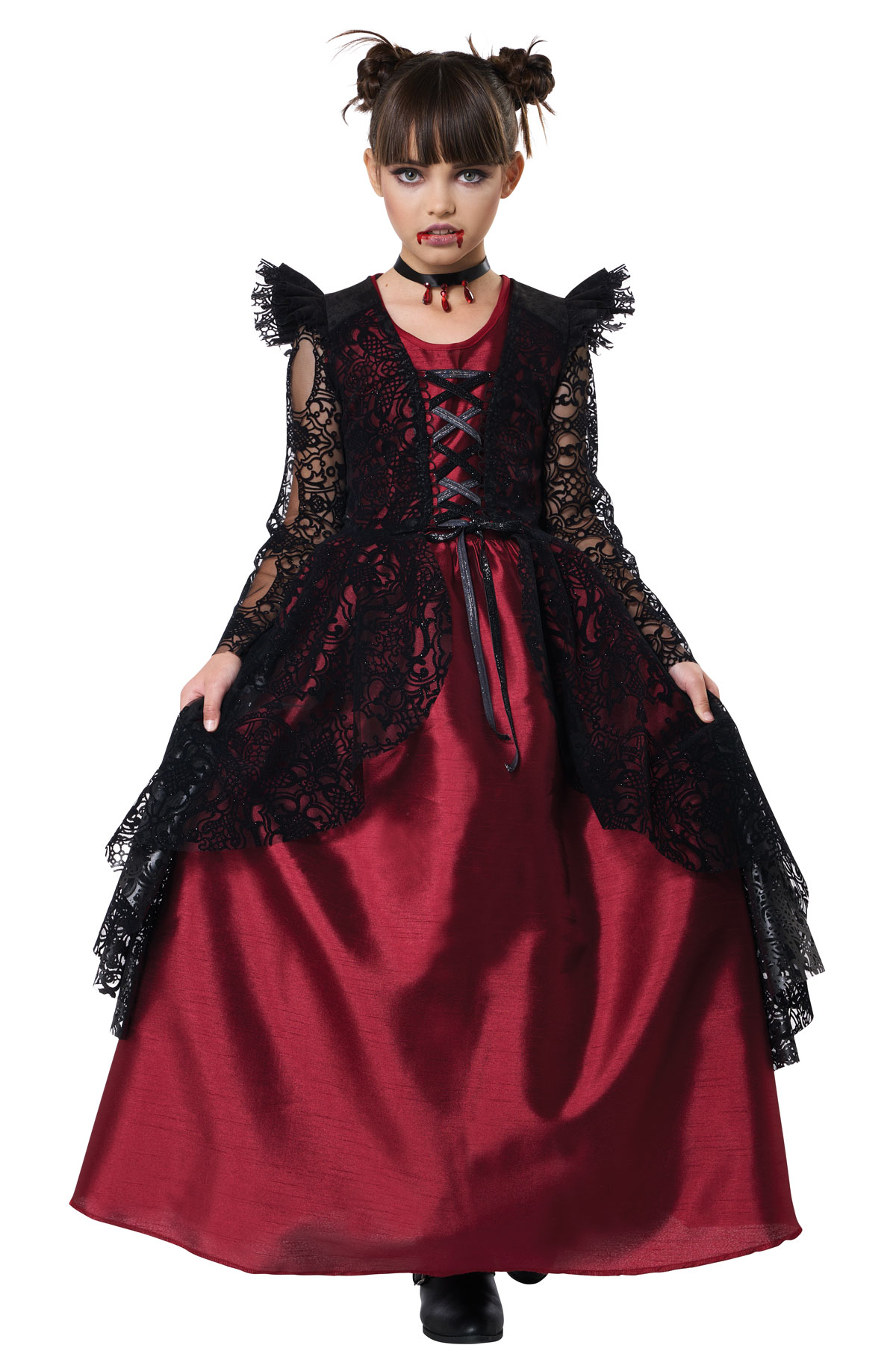 GOTHIC LACE VAMPIRE COSTUME FOR GIRLS