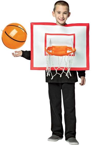 BASKETBALL HOOPS AND BALL COSTUME FOR KIDS