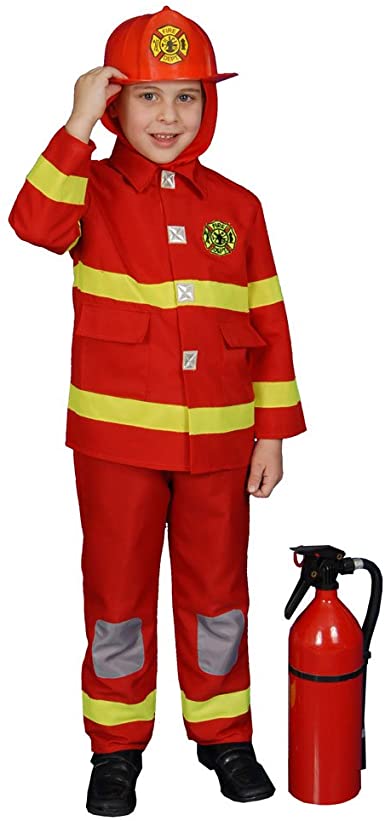 DELUXE RED FIREFIGHTER COSTUME FOR BOYS