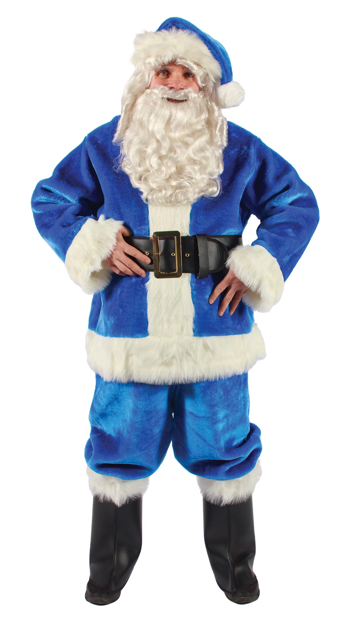 CHANUKAH DELUXE BLUE SANTA SUIT COSTUME FOR MEN