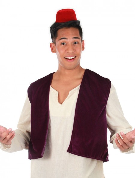 DISNEY ALADDIN STREET RAT FEZ AND VEST KIT FOR MEN