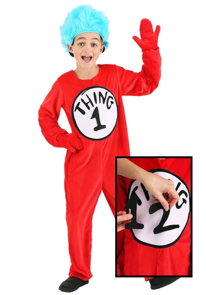 DR. SEUSS CAT IN THE HAT THING 1 & 2 KIDS COSTUME