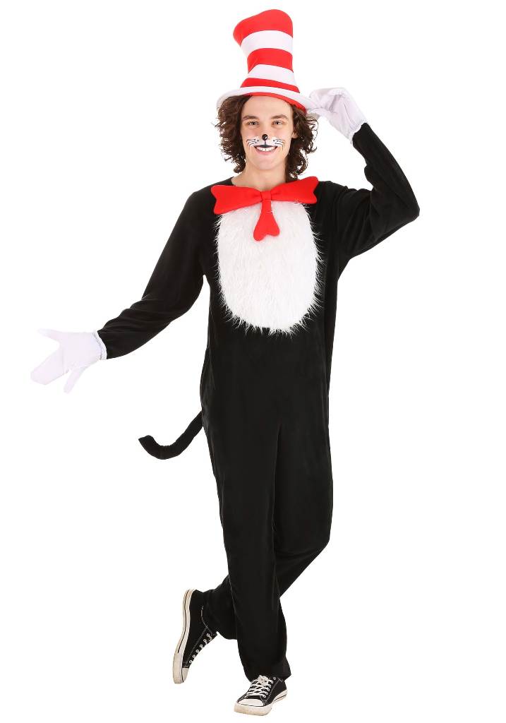 DELUXE DR. SEUSS CAT IN THE HAT COSTUME FOR ADULTS