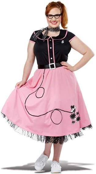 50s SWEETHEART COSTUME FOR FULL FIGURED WOMEN