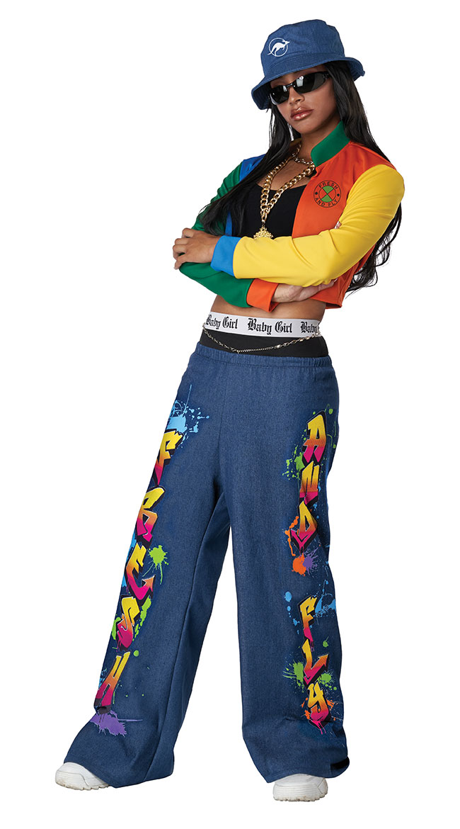 90s BABY GIRL HIP HOP COSTUME FOR WOMEN