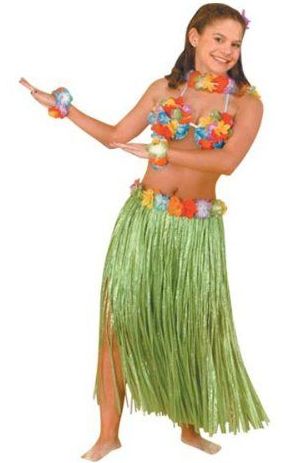 COMPLETE HAWAIIAN HULA COSTUME SET FOR WOMEN