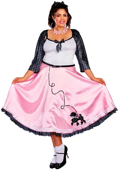 50s ROCK AROUND THE CLOCK COSTUME FOR PLUS WOMEN