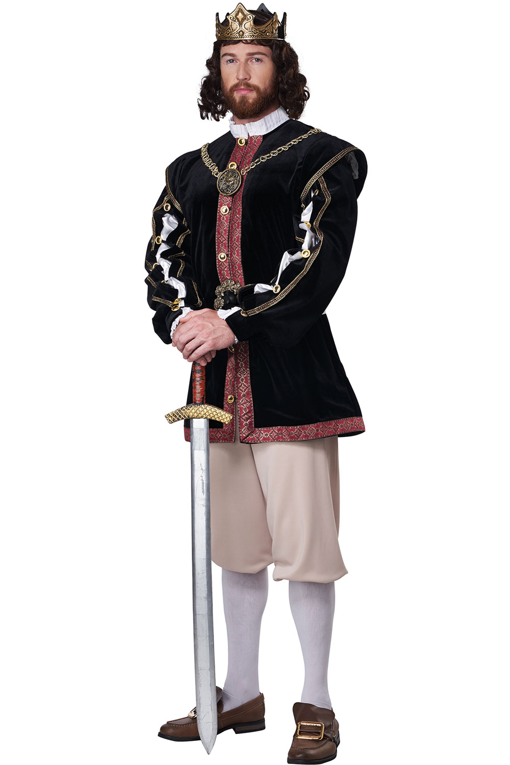 DELUXE QUALITY ELIZABETHAN KING COSTUME FOR MEN