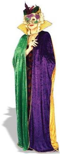 MARDI GRAS COSTUME CAPE FOR ADULTS