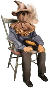 SITTING ANIMATED SCARECROW PROP HALLOWEEN DECOR