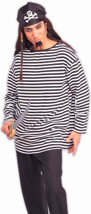 BLACK/WHITE STRIPED COSTUME SHIRT