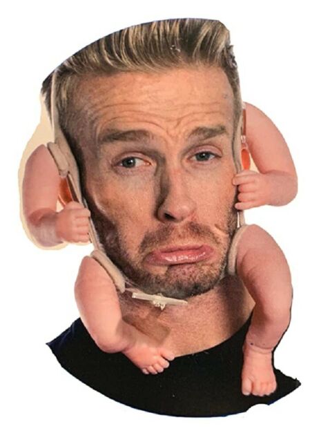 BIG BABY HEAD COSTUME ACCESSORY FOR ADULTS