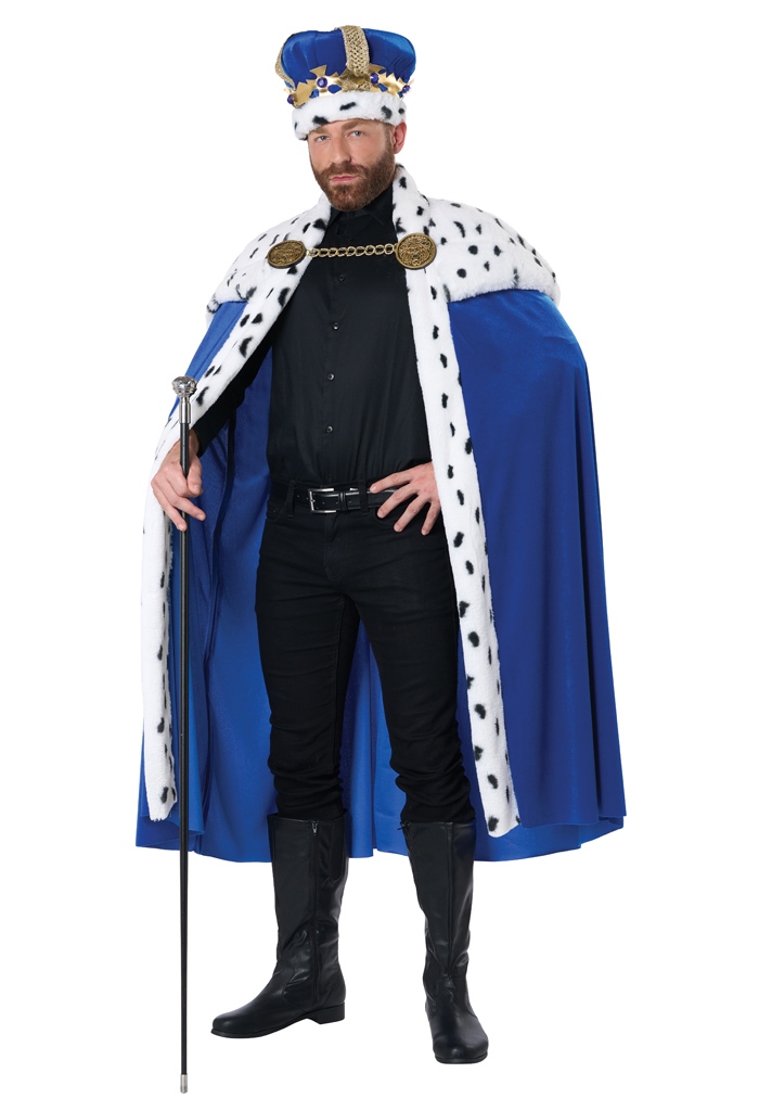 ROYAL CAPE AND CROWN SET FOR KING/QUEEN FOR ADULTS