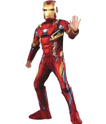 DELUXE MUSCLE CHEST IRON MAN COSTUME FOR BOYS