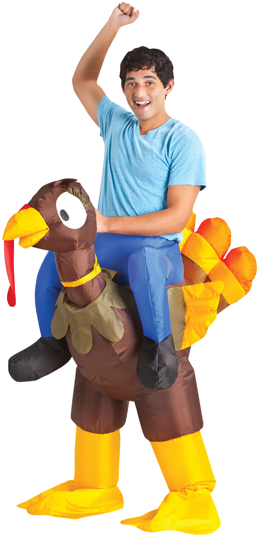 INFLATABLE TURKEY RIDER COSTUME FOR ADULTS
