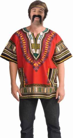 RED DASHIKI SHIRT