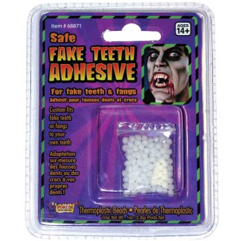 THERMOPLASTIC BEADS FAKE TEETH ADHESIVE