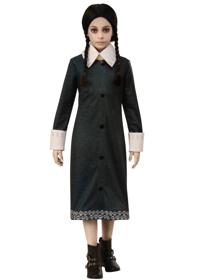 ADDAMS FAMILY WEDNESDAY ADDAMS COSTUME FOR GIRLS