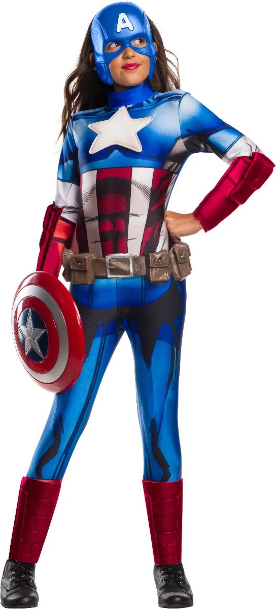 DELUXE CAPTAIN AMERICA COSTUME FOR GIRLS