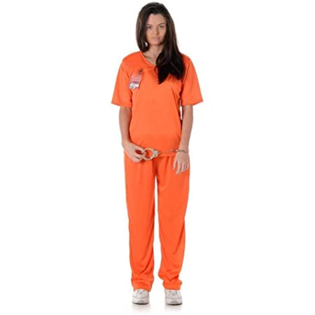 ORANGE PRISONER COSTUME FOR WOMEN