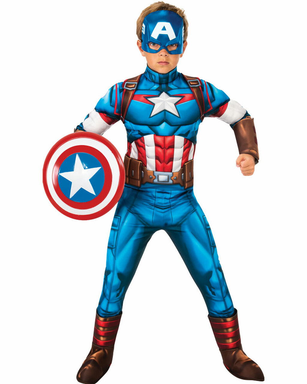 DELUXE CAPTAIN AMERICA COSTUME FOR BOYS