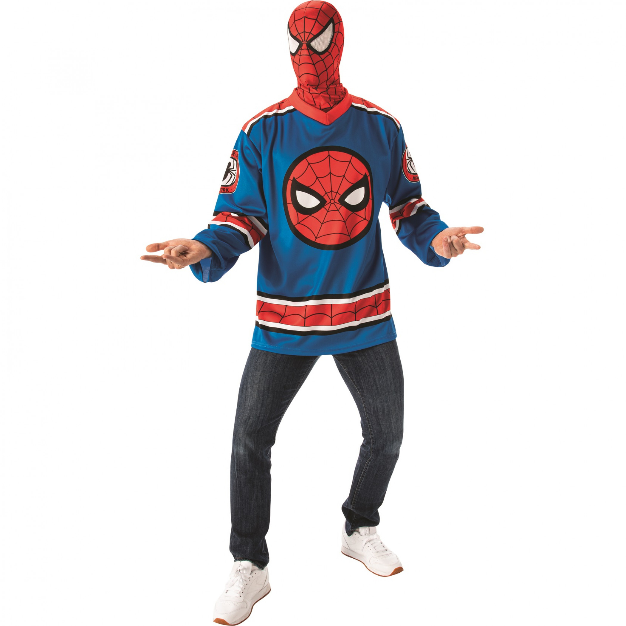 DELUXE SPIDER-MAN JERSEY AND MASK SET FOR MEN