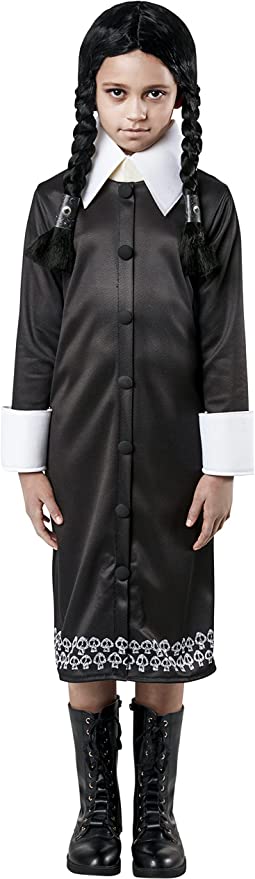 ADDAMS FAMILY WEDNESDAY ADDAMS COSTUME FOR GIRLS