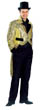 GOLD RITZIE GLITZIE TAIL COAT FOR MEN