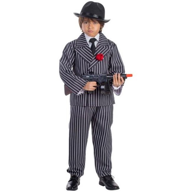 PINSTRIPED GANGSTER COSTUME FOR BOYS