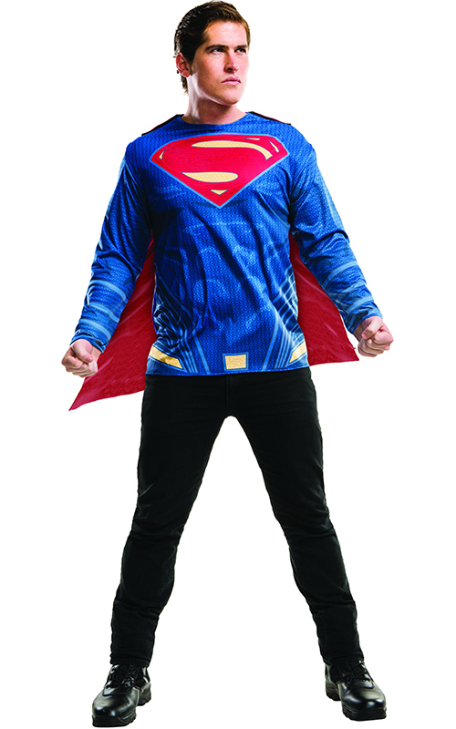 DELUXE SUPERMAN COSTUME TOP FOR MEN