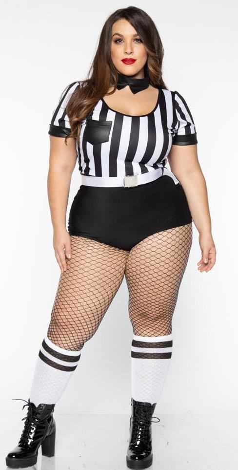 NO RULES SEXY REFEREE COSTUME FOR FULL FIGURES