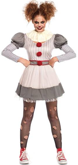 SEXY CREEPY CLOWN COSTUME FOR WOMEN