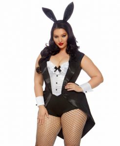 SEXY TUXEDO BUNNY COSTUME FOR FULL FIGURED WOMEN