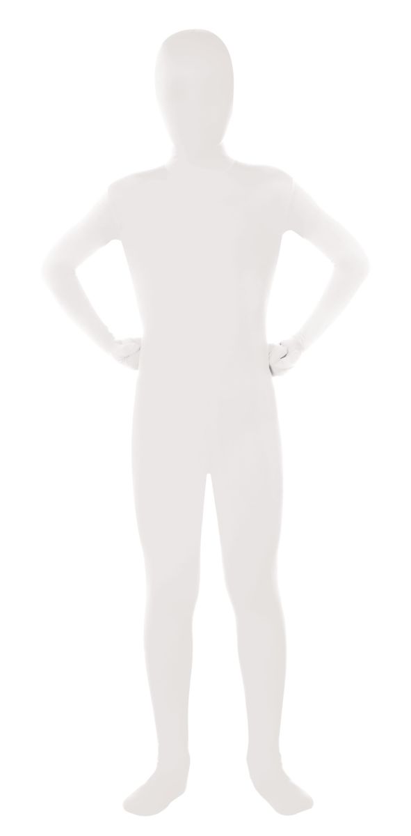 CHILD DELUXE WHITE SECOND SKIN ZENTAI SUIT