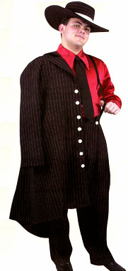 ZOOT SUIT LONG BLACK/RED